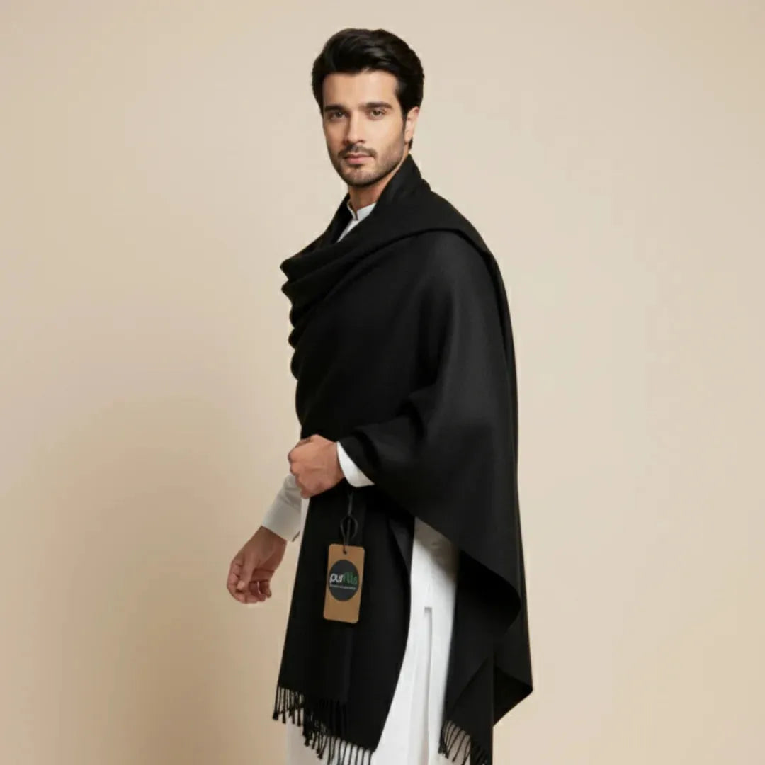Black kashmiri Men's Shawls